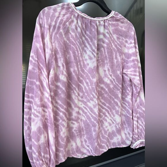 PAIGE Clarissa Silk Tie Dye Long Sleeve Top - Picture 9 of 9
